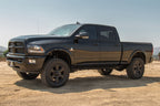 ICON 2014+ Ram 2500 4WD 2.5in Stage 1 Suspension System (Air Ride) installed on a lifted black truck.