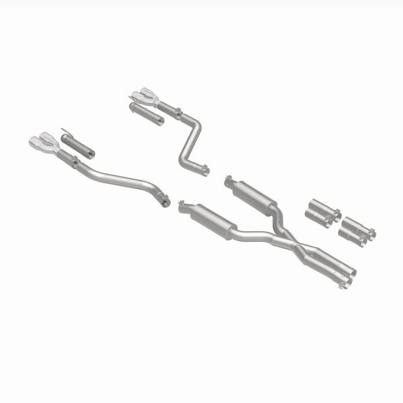 MagnaFlow 2017+ Dodge Challenger 409 SS Polished 3in Quad Tips Cat-Back Exhaust parts layout