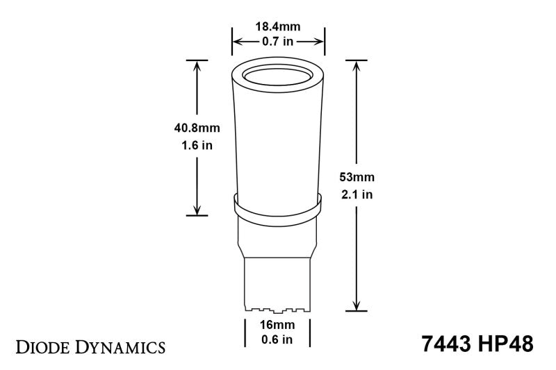 Diode Dynamics 7443 LED Bulb HP48 LED - Amber (Single) Secondary image