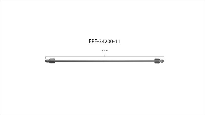 Fleece Performance 11in High Pressure Fuel Line (8mm x 3.5mm Line M14x1.5 Nuts) Secondary image