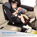 3D MAXpider Universal Child Seat Cover - Black in car.