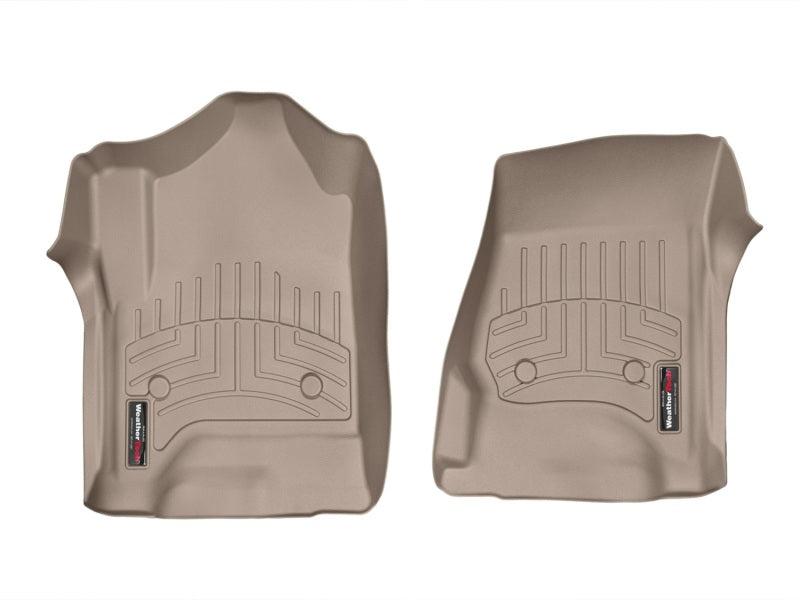 WeatherTech 14+ Chevrolet Silverado/GMC Sierra Crew and Double Cab Front FloorLiners - Tan for trucks