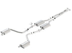 Borla 15-16 Dodge Charger 3.6L V6 S-Type Cat Back Exhaust (Uses Factory Valence) system components laid out.