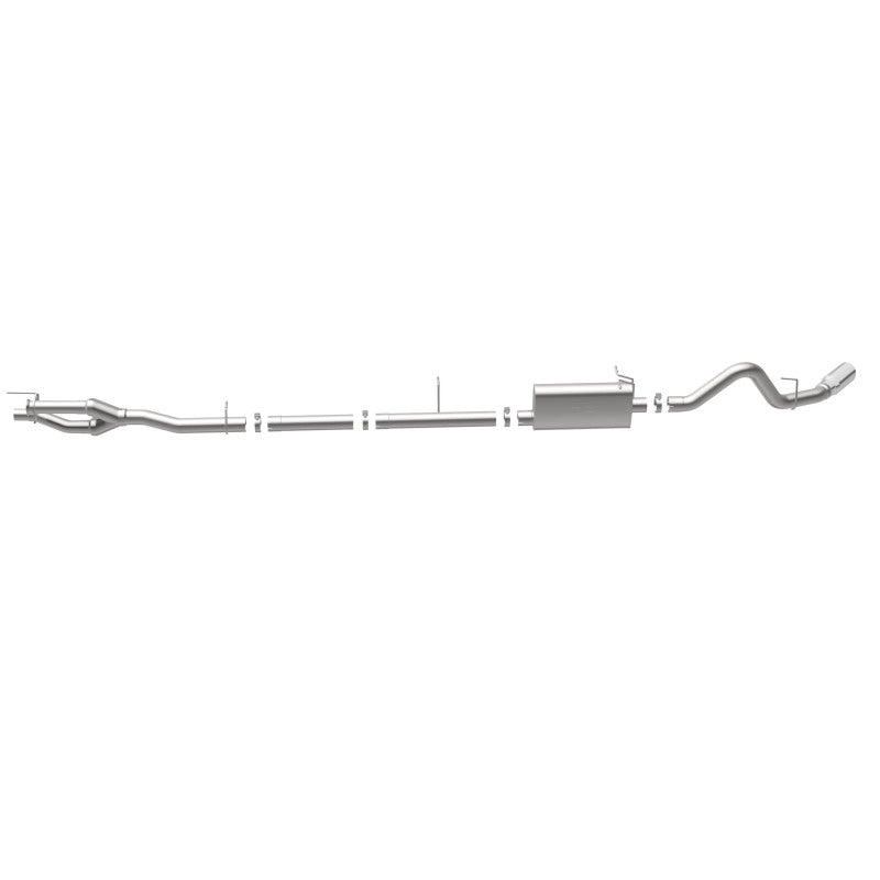 MagnaFlow Sys C/B 11-15 Ford Super Duty F250 6.2L EC CC, SS 3.5in Single Rear Pass Side Ext 5in Tip exhaust system