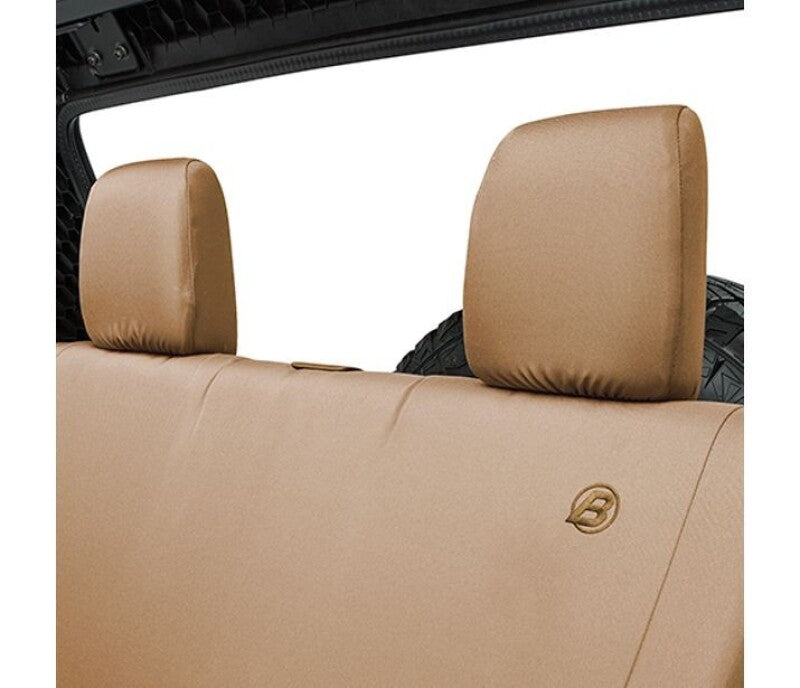 Bestop 07-18 Jeep Wrangler JK 2-Door Rear Seat Covers (Tan) Secondary image