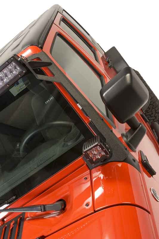 Fishbone Offroad 07-18 Jeep Wrangler JK 52In Light Bar Bracket for offroad lighting.