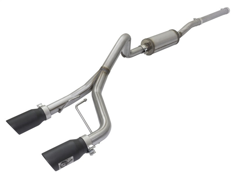 aFe Rebel Series CB 2.5in Dual Center Exit SS Exhaust w/ Black Tips 07-15 Jeep Wrangler 3.6L/3.8L V6 Secondary image