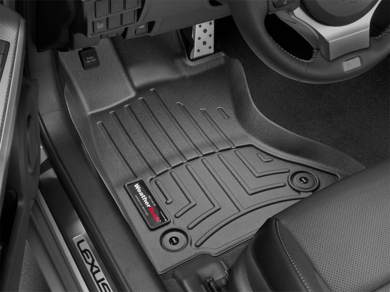 WeatherTech 14+ Lexus IS Front FloorLiner - Black in car