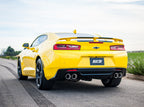 Borla 2016 Camaro SS 6.2L V8 X-Pipe w/ Mid Pipes w/ AFM Valves on yellow Camaro