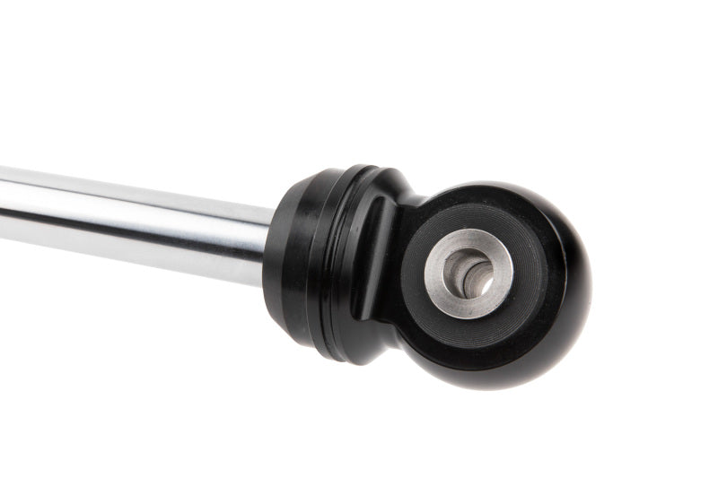 Fox 18+ Jeep JL 2.5 Factory Race Series Rear Shock Set 4.5-6in Lift w/ DSC close-up of shock mount, performance offroad parts. Main image