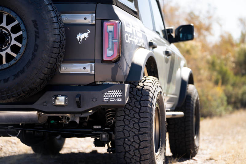 DV8 Offroad 21-22 Ford Bronco MTO Series Rear Bumper on truck