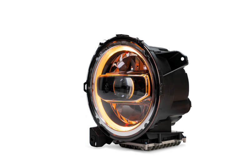 DV8 Offroad 2018+ Jeep Wrangler JL/Gladiator LED Projector Headlights for offroad performance upgrades.