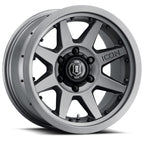 ICON Rebound Pro 17x8.5 6x5.5 0mm Offset 4.75in BS 106.1mm Bore Titanium Wheel for offroad performance upgrades