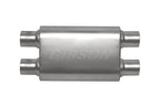 Gibson CFT Superflow Dual/Dual Oval Muffler - 4x9x18in/2.5in Inlet/2.5in Outlet - Stainless for offroad performance upgrades