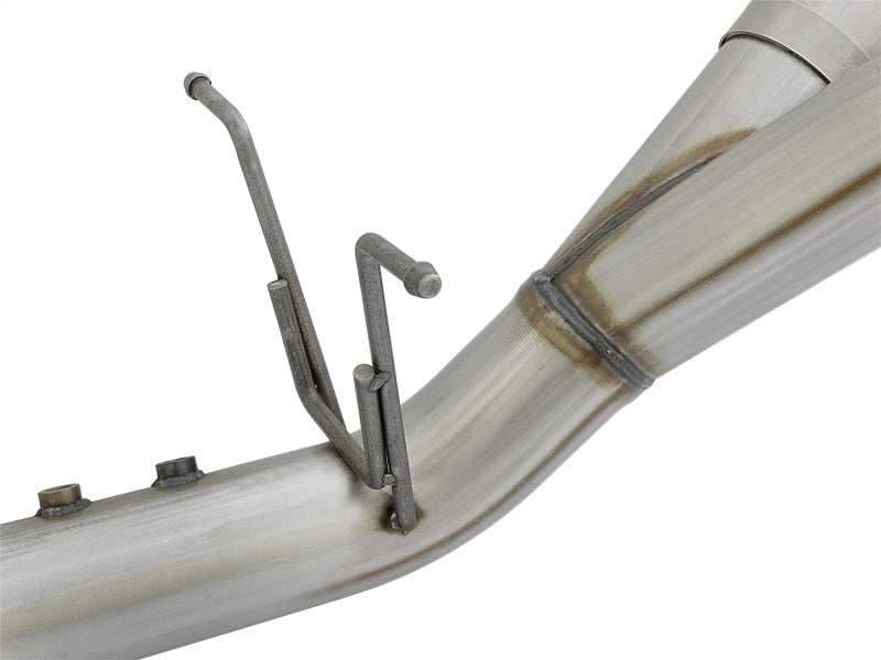 aFe ATLAS 4in DPF-Back Alum Steel Exhaust System w/Dual Exit Polished Tip 2017 GM Duramax 6.6L (td) Secondary image