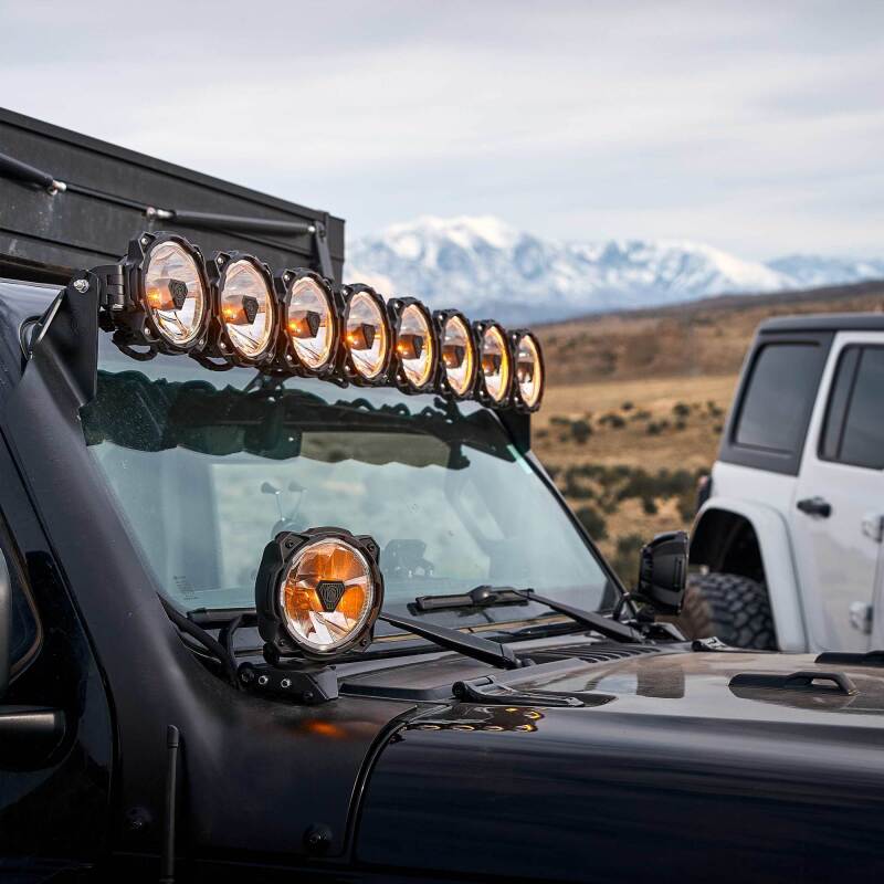 KC HiLiTES Gravity Titan LED 6in. - Pair Pack (Spot Beam) on off-road vehicle