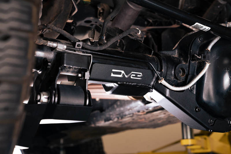 DV8 Offroad 2021-2022 Ford Bronco Rear Shock Guard Skid Plates on truck