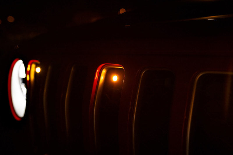 DV8 Offroad 2018+ Jeep JL Grill Amber Marker Lights at night