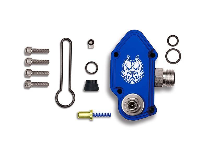 Sinister Diesel 03-07 Ford Powerstroke 6.0L Blue Spring Kit with Adjustable Billet Spring Housing Secondary image