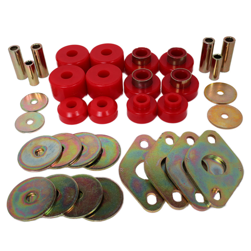Energy Suspension Body Mount Set-Reg Access & Dbl Cab - Red, offroad parts, suspension lift kits, performance upgrades.