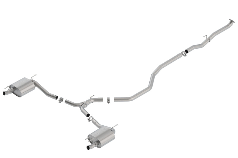 Borla 18-19 Honda Accord Sport 2.0L Turbo FWD AT/MT 4DR 2.25in/2.75in S-Type Catback Exhaust system for performance. Main image