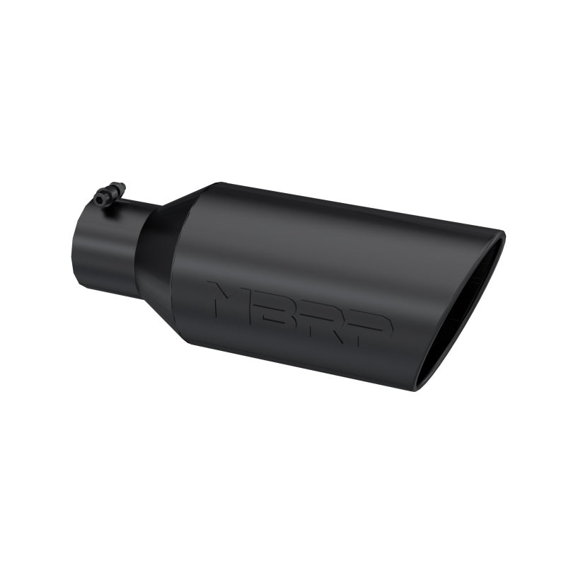 MBRP Universal Exhaust Tip 7in O.D. Rolled End 4in Inlet 18in Length - Black Secondary image