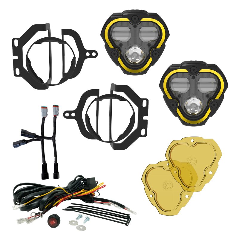 KC HiLiTES FLEX ERA 3 Dual Mode SAE Fog Lights - 2-Light Master Kit for Jeep JL/JT Sport Bumpers Secondary image