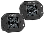 Rigid Industries D2 - Midnight Edition Flush Mount Spot Lights for offroad lighting and electrical.