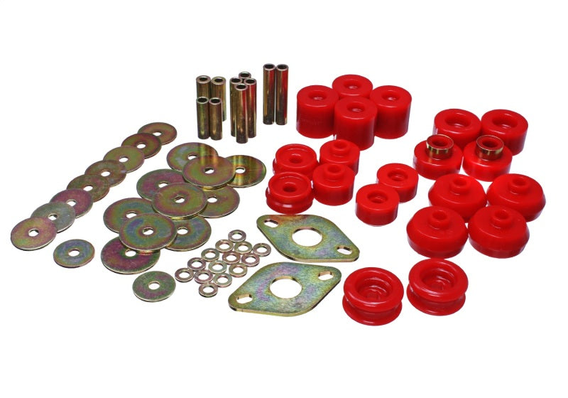 Energy Suspension 96-99 Toyota 4Runner 2WD/4WD Red Body Mount Bushing Set Secondary image