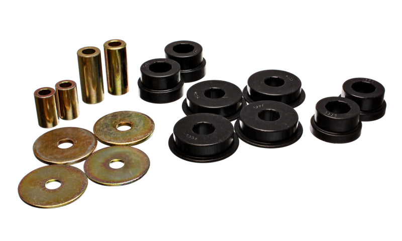 Energy Suspension 03-05 Mitsubishi Lancer EVO 8 Black Rear Differential / Mustache Bar Bushing Set for offroad performance upgrades.