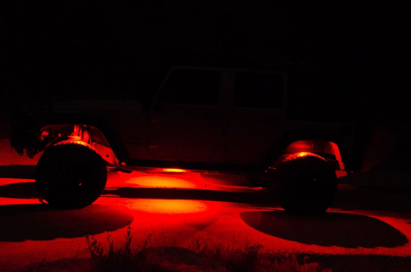 KC HiLiTES C-Series RGB LED Rock Light Kit (Incl. Wiring) - Set of 6 on Jeep