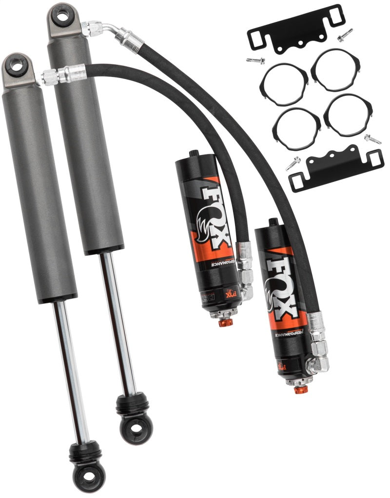 Fox 19+ GM 1500 Excludes TrailBoss/AT4 0-2in Lift Rear Elite Series 2.5 Shocks w/ DSC Adj. for offroad performance upgrades.