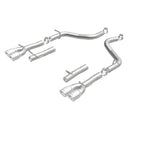 MagnaFlow Axle-Back, SS, 2.5in, Quad Split Rear 3.5in Tip 2015 Dodge Challenger 3.6L V6 exhaust system components