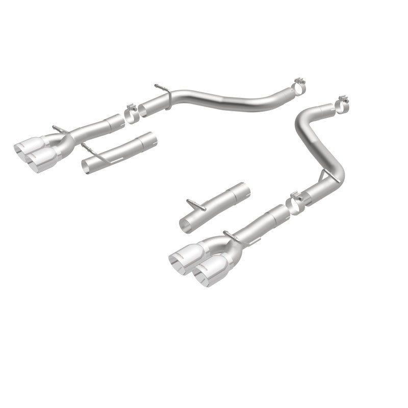 MagnaFlow Axle-Back, SS, 2.5in, Quad Split Rear 3.5in Tip 2015 Dodge Challenger 3.6L V6 exhaust system components