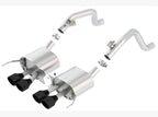 Borla 14-18 C7 Corvette Stingray Axle-Back ATAK Exhaust system components with dual tips.