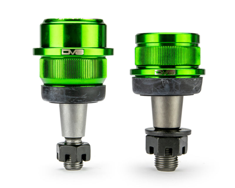 DV8 Offroad 07-18 Jeep Wrangler JK Replacement Ball Joint Kit - Dana 30/44 in green finish for offroad suspension upgrades.