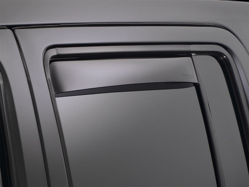 WeatherTech 06-10 Dodge Charger Rear Side Window Deflectors - Dark Smoke installed on vehicle