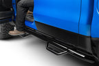 N-Fab Nerf Step 15.5-17 Dodge Ram 1500 Crew Cab - Gloss Black - Cab Length - 3in. on blue truck