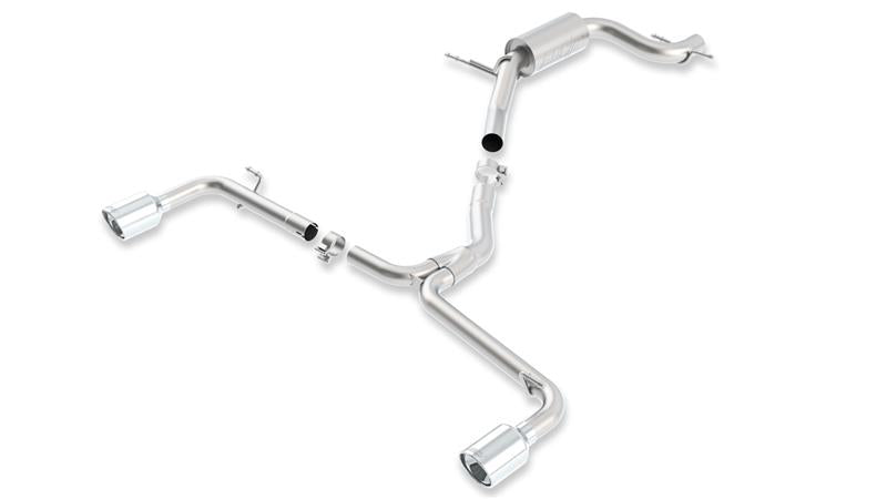 Borla 12-14 Volkswagen Bettle Turbo Hatchback 2.0L 4cyl SS Catback Exhaust chrome exhaust system view Main image
