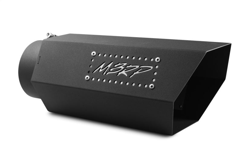 MBRP Universal Hex Tip 5in Inlet 16in Length w/ Logo - Black Coated Secondary image