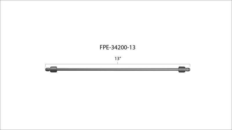 Fleece Performance 13in High Pressure Fuel Line (8mm x 3.5mm Line, M14x1.5 Nuts) Secondary image