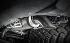 Magnaflow 24+ Toyota Land Cruiser Overland Cat-Back Exhaust System under truck
