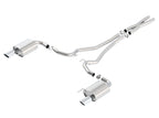 Borla Atak S Cat-Back 15-17 Ford Mustang GT 5.0L V8 MT/AT 2.5in pipe 4in tip exhaust system for performance upgrades.