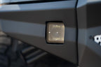 DV8 Offroad 3in Cube LED Light 40W Pod Light 5W LED on truck bumper for offroad lighting and electrical use.
