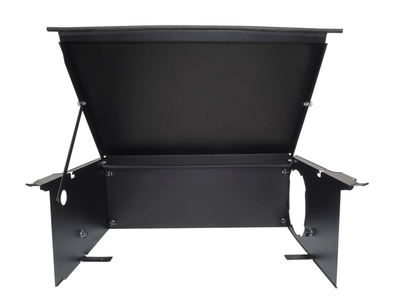 Tuffy Deluxe Enclosure For Jeep Wrangler W/ Subwoofer opened view.