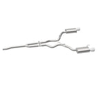 MagnaFlow Cat Back, SS, 2.5in, Street, Dual Split Polished 4.5in Tips 2015 Ford Mustang Ecoboost performance exhaust system.