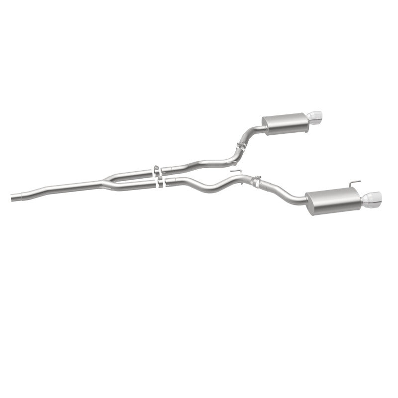 MagnaFlow Cat Back, SS, 2.5in, Street, Dual Split Polished 4.5in Tips 2015 Ford Mustang Ecoboost performance exhaust system.