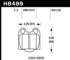 Hawk 00-05 Lexus IS300 HPS Street Rear Brake Pads diagram