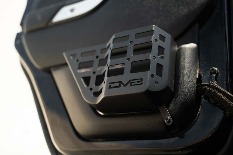 DV8 Offroad 11-18 Jeep Wrangler JK 4 Door Only Rear Door Pocket Molle Panels - Black Secondary image