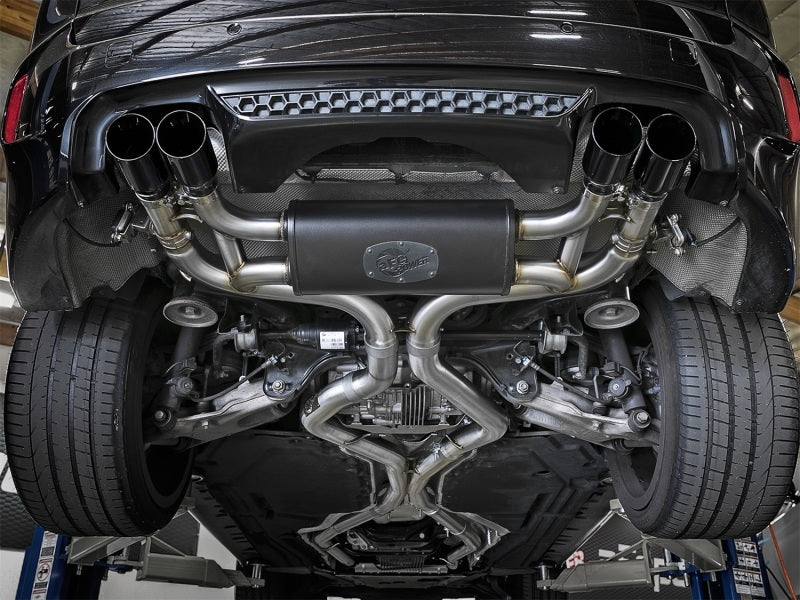 aFe MACH Force-Xp 3.5in. 304 SS C/B Exhaust System 15-18 BMW X5 M (F85) V8-4.4L (tt) - Black Tip Secondary image